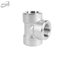 Tubería en T de Acero Inoxidable 304/316L Tipo Reductor Igual ZIHON, Estándar ASME B16.9, con 2 Años de Garantía para Tuberías