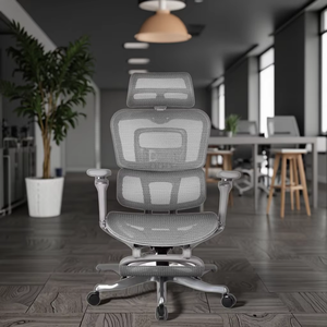 Mobilier de bureau commercial en Chine-Chaise d'ordinateur ergonomique en maille de grande taille à usage intensif - Product Image 3