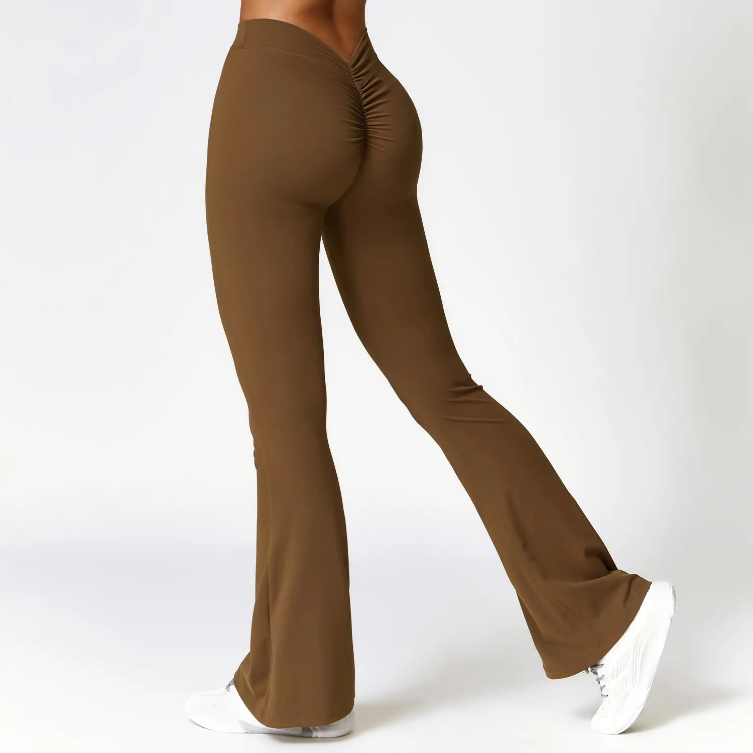 Buttery Soft Respirant V Back Scrunch Butt Flare Leggings d'entraînement pour femme