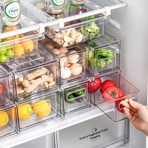 Boîte de rangement transparente grande capacité pour réfrigérateur, en plastique moulé par injection, de qualité alimentaire, compatible congélateur, pour le tri des fruits - Product Image 1