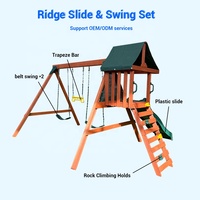 Ensemble de jeux pour l'extérieur, jardin, école, cour, toboggan, balançoire