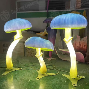 Mini-lumière décorative en forme de champignon bleu pour parcs, allées, pelouses et décorations de fêtes en extérieur - Product Image 4