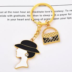 <b>Custom</b> <b>Keychain</b> Metal 3D Zinc Alloy Antique Copper Plated Rhinestone Smile Angel Keyring Key Chain - Product Image 3