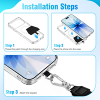 Cordon de téléphone portable, cordon réglable pour téléphone portable, sangle de cou transversale compatible avec les smartphones iPhone et Android