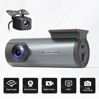 Caméras de tableau de bord avant et arrière 4K WIFI GPS WDR, caméra double objectif avant 4K + arrière 1080P, enregistreur de conduite DVR pour voiture, tableau de bord 4K