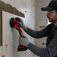 Vibrateur de carrelage sans fil 21V sans balais, machine de nivellement à vitesse de vibration réglable, machine à poser les carreaux avec ventouse