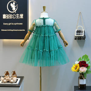 Nouvelle Robe d'été Premium pour Fille, Style Western, en Tissu Filet Vert Menthe, Conçue par des Designers, Fabriquée au Bangladesh, Achetez auprès d'un Fournisseur Chinois - Product Image 3