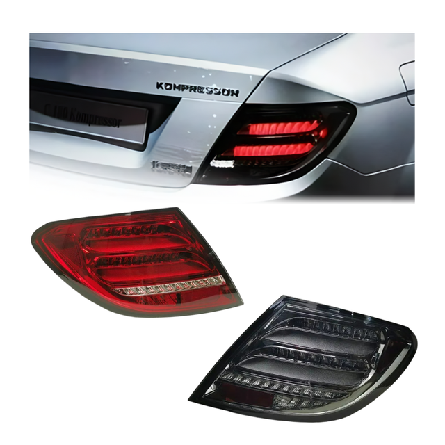 C-Class W204 2007-2014 LED Upgrade Taillights Rear Lights Brake Reverse Tail Lamp Modified Dynamic Turn Signals for Benz