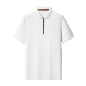 Polo unisexe en nylon avec fermeture éclair, style vêtement de travail d'été, antibactérien, léger, coupe ajustée - Product Image 2