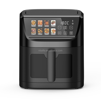 Friteuse à air intelligente Aifa 5L, fonctions numériques, four à air chaud en forme de tambour, écran tactile LED, contrôle de la cuisson, friteuse profonde