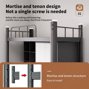 <span class=keywords><strong>Lit</strong></span> mezzanine <span class=keywords><strong>en</strong></span> métal <span class=keywords><strong>avec</strong></span> <span class=keywords><strong>bureau</strong></span> intégré pour dortoirs universitaires, design moderne, <span class=keywords><strong>lit</strong></span> supérieur <span class=keywords><strong>avec</strong></span> <span class=keywords><strong>bureau</strong></span> <span class=keywords><strong>en</strong></span> <span class=keywords><strong>dessous</strong></span> - Product Image 3