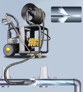 Máquina <span class=keywords><strong>de</strong></span> chorro <span class=keywords><strong>de</strong></span> alcantarillado <span class=keywords><strong>de</strong></span> flujo <span class=keywords><strong>de</strong></span> agua <span class=keywords><strong>para</strong></span> granjas, tienda <span class=keywords><strong>de</strong></span> lavado <span class=keywords><strong>de</strong></span> coches, restaurante, émbolo, 380V, 5500W, 180bar, 30 litros por minuto - Product Image 2