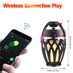 TWS A1 Led ngọn lửa di động loa không dây HD âm thanh không thấm nước <span class=keywords><strong>mini</strong></span> bass loa thông minh cho nhà hát ngoài trời sử dụng món quà hoàn hảo - Product Image 3