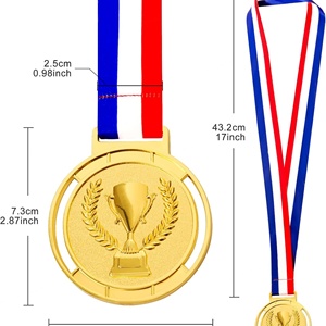 Medallas de Metal Personalizadas para Trofeos Tradicionales, con Cinta Lisa, Venta al por Mayor en Oro, Plata y Bronce para Competiciones Deportivas, Ceremonias de Premiación y Fiestas - Product Image 3
