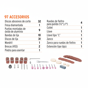 MOTO-A3 Utensile Rotante Professionale da 135W con 97 Accessori, Kit per Modellismo - Product Image 1