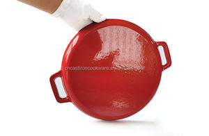 Sartén para tarta <span class=keywords><strong>de</strong></span> hierro <span class=keywords><strong>de</strong></span> 14 "/sartén redonda para pizza/bandeja para hornear <span class=keywords><strong>de</strong></span> hierro fundido - Product Image 4