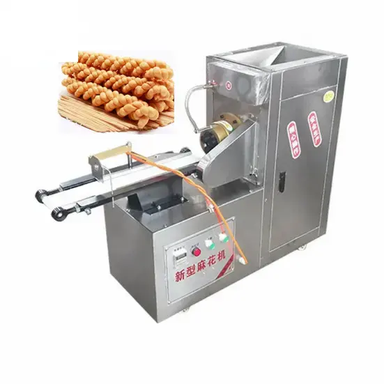 क्रिस्पी स्नैक फूड प्रोसेसिंग मशीन ब्रेड ट्विस्टिंग मशीन स्वचालित तली हुई आटा ट्विस्ट मशीन