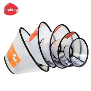 Hipidog PP Plastic Eco Friendly Waterproof Breathable Adjustable Pet Health Recovery Elizabeth Collar Cat Elizabethan Collar