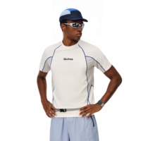 T-shirt de sport respirant à séchage rapide, léger, uni, avec empiècements, pour la course à pied, manches longues, décontracté, col rond, été