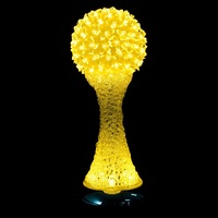 Décoration de fête à domicile personnalisée, fleur artificielle lumineuse à LED, boule de fleurs, vase en cristal