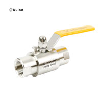 Válvula de Bola de Gas de Alta Presión y Alta Temperatura de Acero Inoxidable 304/316 KLION, Conexión Roscada NPT, Certificación ISO9001 y CE, OEM