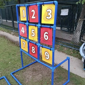 Accessoires d'activités de fête familiale en plein air : Ensemble de jeu de défi de tir et de lancer sur cible à neuf zones, avec disque volant, pour divertissement sportif - Product Image 5