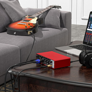 Nhà Máy Chuyên Nghiệp Card Âm Thanh Cho Studio Microphone Giao Diện Âm Thanh Card Âm Thanh Cho Máy Tính Phát Sóng Trực Tiếp Ghi Âm Ca Hát - Product Image 4