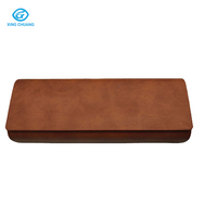 Étui à lunettes de soleil rectangulaire en cuir PU semi-rigide, motif imprimé, haute qualité, nouvelle mode très tendance