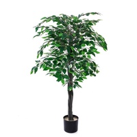 Offre Spéciale en plastique simulation maison artificielle bonsaï planter des arbres réel Tactile ficus en pot en plastique 5789