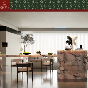 Isola da Cucina in Marmo <span class=keywords><strong>Ceppo</strong></span> Di Rosso GOLDKING, Cristalli Bianchi e Rosso-Rosa Tagliati con Precisione per Case di Lusso, <span class=keywords><strong>Hotel</strong></span> e Ville - Product Image 2