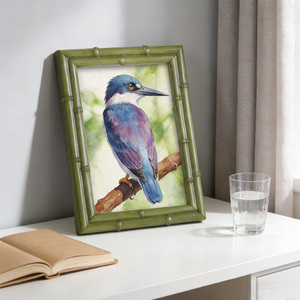 Cornice Portafoto in Bambù Semplice con Supporto per Appendere a Parete, Ideale per Studio, Cornice per Album Fotografici - Product Image 4