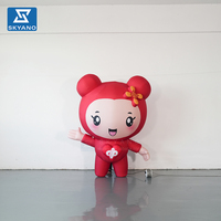Modèle de personnage de dessin animé gonflable personnalisé pour la décoration d'ambiance extérieure, d'activités commerciales et de paysages