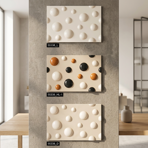 Carreaux muraux en céramique brillants 3D imitation briques traditionnelles pour intérieur, 300x450mm, émaillés numériquement, étanches - Product Image 2