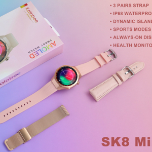 <span class=keywords><strong>Montre</strong></span> connectée Kalobee SK8 Mini GPS, rappel de messages, suivi de santé, étanche, bracelet en acier, compatible Android, réponse aux appels - Product Image 4