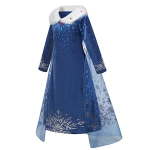 Nuovo Vestito Invernale a Maniche Lunghe per Bambine, Costume da Principessa <span class=keywords><strong>Frozen</strong></span> per Cosplay e Spettacoli - Product Image 3