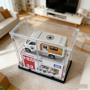 Custom Rectangle Flexible Model Car Display Detachable Acrylic Case with Silk Screen Printing for Home - Product Image 3