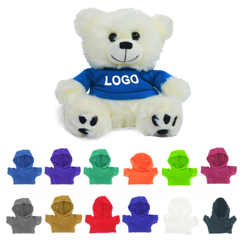 Custom Best Personalized Costume Mascot Small Happy Brown White Stuffed Toys Teddy Bear With Fancy Dress Online Cheap Price