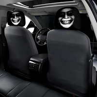 Smiley visage imprimé voiture taie d'oreiller coussin décoratif Auto siège appui-tête impression Double face siège de voiture coussin appuie-tête couvre