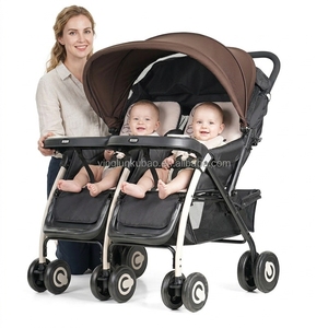 Venta de Fábrica al por Mayor: Carriolas <span class=keywords><strong>Gemelares</strong></span> Plegables y Reclinables, Ligeras, con Cuatro Ruedas - Product Image 1