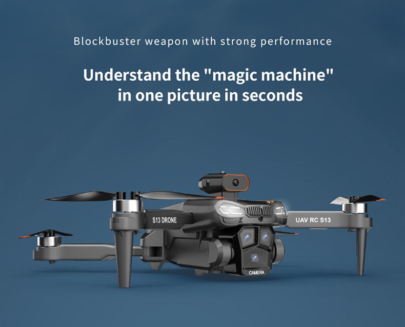 KT-S13 RC Drone - 720p Camera, 150m Control Distance