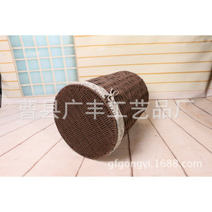 <b>Wicker</b> <b>Laundry</b> <b>Baskets</b> Round Covered Clothing Organizer For <b>Laundry</b> Room Standing Type GF 35 Cao County Shandong - Product Image 4