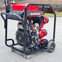 Pompe à eau diesel haute pression de 6 pouces avec moteur 2V92F bicylindre en V refroidi par air 4 temps, hauteur de refoulement max. 70 m, hauteur d'aspiration 7 m