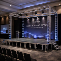 Structure Modulaire en Aluminium pour Scène d'Événements Mobiles et Mariages, Éclairage, Treillis d'Affichage, Formes Triangulaires/Carrées, Capacité de Charge 750 kg