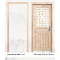Homestay Project Solid Fir Lattice Interior Door Stable Structure Timber Room Door