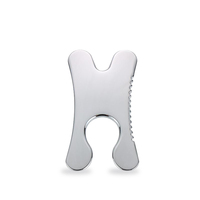 Planche de massage en acier inoxydable IASTM Gua Sha à bords dentelés pour la relaxation myofasciale, outil de physiothérapie pour les tissus musculaires et les tissus mous