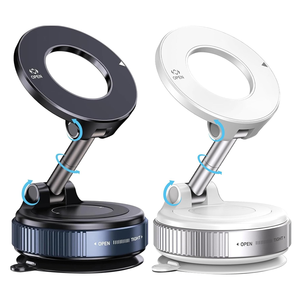 Support de téléphone de voiture avec logo personnalisé 360 °   Support de téléphone <span class=keywords><strong>Tesla</strong></span> réglable et pliable 2026 MagSafe en alliage de zinc pour voiture - Product Image 1