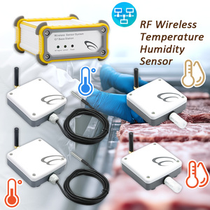 4 Sets Wireless Temperature & Humidity Sensor System, Long Range <b>Remote</b> Monitoring for Food Processing Plants & Facilities - Product Image 1