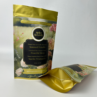 Sachet d'emballage alimentaire OEM, pochette verticale finition métallique argentée pour noix, granola, épices en poudre, sac Mylar refermable avec aluminium