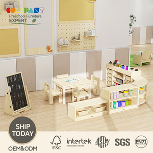 Muebles Modernos de Madera para Guardería, Estante para Suministros de Arte, Zona <span class=keywords><strong>Creativa</strong></span> para Niños Pequeños, <span class=keywords><strong>Aula</strong></span> de Guardería - Product Image 1