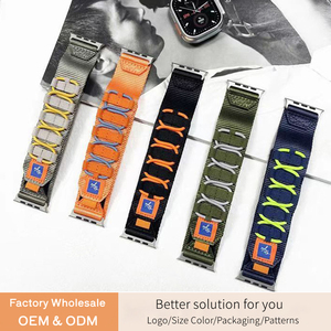 Bracelet en nylon tressé à libération rapide personnalisé OEM ODM pour <span class=keywords><strong>Apple</strong></span>, Samsung Galaxy Watch, Garmin Watch, bracelets de montre 20 mm 22 mm - Product Image 5
